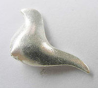 Бусина птичка серебро п.925