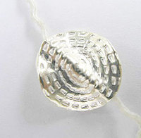 Бусина диск чеканка серебро.970