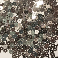 Пайетки серебряный металлик City Sequins 4мм