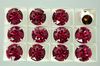 Swarovski в серебряных цапах 1200 Rose 13мм Австрия