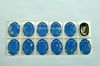 Swarovski в серебряных цапах 4120 Sky Blue Opal 14x10мм Австрия