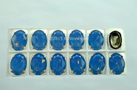 Swarovski в серебряных цапах 4120 Sky Blue Opal 14x10мм Австрия