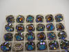 Swarovski в серебряных цапах 4470 Black Diamond Rainbow 10мм Австрия