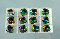 Swarovski в серебряных цапах 4470 Chrysolite Electro 12мм Австрия