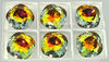 Swarovski в серебряных цапах 4470 Volcanic Fire Rainbow 16мм Австрия
