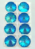 Swarovski Rivoli в серебряных цапах 1122 Bright Blue Raingow 18мм Австрия