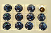Swarovski в серебряных цапах 1200 Light Sapphire 13мм Австрия