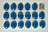 Swarovski в серебряных цапах 4128 Caribbean Blue Opal 14x10мм Австрия