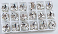 Swarovski в серебряных цапах 4320 Crystal 14x10мм Австрия