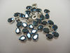 Swarovski в серебряных цапах 4320 Night Blue 8х6мм Австрия