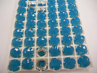 Swarovski в серебряных цапах 4470 Sky Blue Rainbow 10мм Австрия