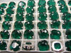Swarovski в серебряных цапах 4470 Emerald 12мм Австрия