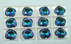 Swarovski в серебряных цапах 4470 Aquamarine Rainbow 12мм Австрия