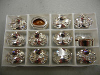 Swarovski в серебряных цапах 4819 Crystal 15х11мм Австрия