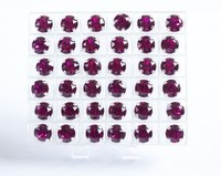 Swarovski в серебряных цапах 1088 Fuchsia Xirius 7мм Австрия