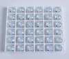 Swarovski в серебряных цапах 1088 White Opal Xirius 7мм Австрия