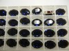 Swarovski в серебряных цапах 4120 Dark Blue Indigo 18x13мм Австрия